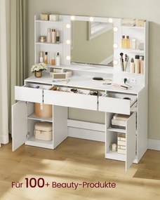 Toaletný stolík so zrkadlom a LED osvetlením RDT142WB02