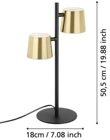Eglo 39986 - LED Stolná lampa ALTAMIRA 2xGU10/4,6W/230V 3000K zlatá