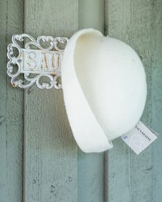 Klobúk do sauny z ovčej vlny Lahtiset, limetkovo zelený