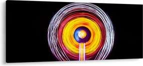 Obraz svetiel v kruhu (120x50 cm)