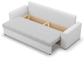 Trojmiestna rozkladacia sedačka LUGO sivá / biela