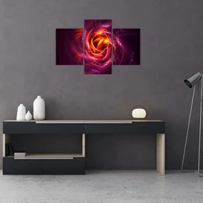 Obraz svietiacej modernej abstrakcie (90x60 cm)
