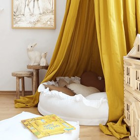 Hniezdo pre deti s volánom biele