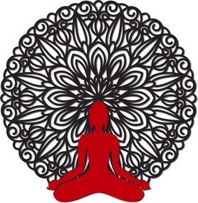 SENTOP | Mandala 3D obraz na stenu Buddha mandala farebné prevedenie I SENTOP PR0362 3D Paywood