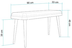 Lavička Vineya (dub + zelená). Akcia -19%. Vlastná spoľahlivá doprava až k Vám domov. 1127406