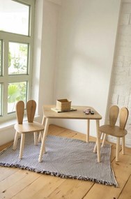 Detská súprava stolíka a 2 ks stoličiek Bunny Two Chair Set - Brown