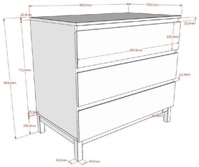 Biela detská komoda 99x89x57 cm Eva – Vipack