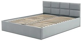 Čalúnená posteľ MONOS bez matraca rozmer 180x200 cm Svetlosivá