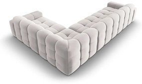 Svetlosivá zamatová rohová pohovka (pravý roh) Kendal - Micadoni Home