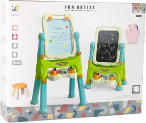 LEAN Toys Vzdelávacia obojstranná tabuľa pre rámy Príslušenstvo zelené 3v1