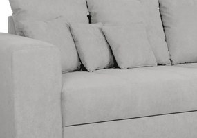 Široká pohovka Rosa, svetlo šedá látka