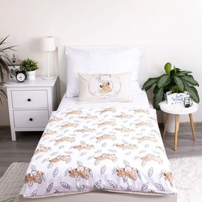 Svetložlté bavlnené detské obliečky do postieľky 100x135 cm Lion King "Best Friends" – Jerry Fabrics
