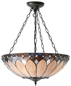 Endon 63976 - Luster na reťazi Tiffany BROOKLYN 3xE27/60W/230V priemer 50 cm