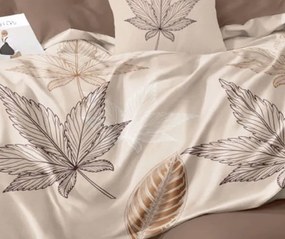Krepové obliečky Homa COSY LEAFS 3-dielna sada 140x200 cm