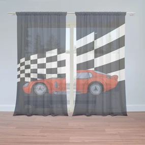 Sablio Záclony Pretekárske auto: 2ks 150x250cm
