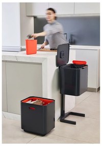 Grafitovosivý kôš na triedený odpad Joseph Joseph Totem Max, 60 l