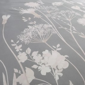 Sivé obliečky na jednolôžko 135x200 cm Meadowsweet Floral – Catherine Lansfield