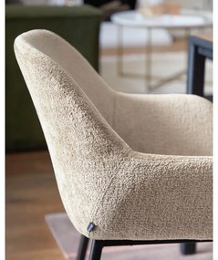 Béžové čalúnené jedálenské kreslo Konna – Kave Home