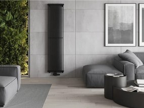 Mexen Kansas, vykurovacie teleso 1800 x 420 mm, 975 W, čierna, W204-1800-420-00-70