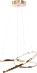 Toolight Toolight, LED závesné svietidlo 50cm, 32W, G005-CP, zlatá lesklá, OSW-09746