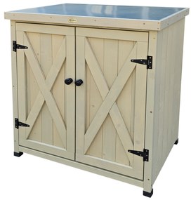 Habau Záhradná skrinka Laura, 80 x 45 x 92 cm, sivá  (100274960)