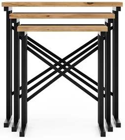 Odkladací stolík Brown Cross, 3 ks