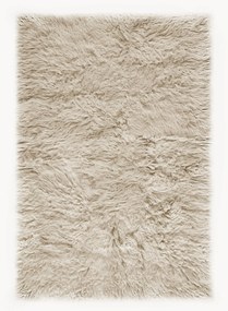 Ručne tkaný vlnený koberec's dlhým vlasom Shaggy