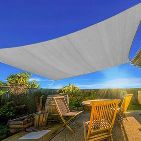 ModernHome Štvorcová nepremokavá plachta, strieška 5x5m ModernHome - šedá