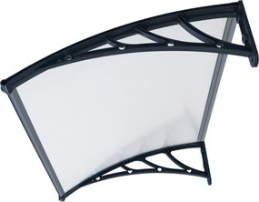 Hliníkový vchodový prístrešok BestBerg BBDA-8012D / 120 × 80 cm / čierna
