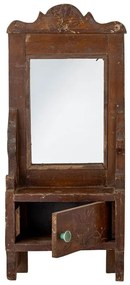 Nástenné zrkadlo s dreveným rámom 17,5x43 cm Sehar – Bloomingville