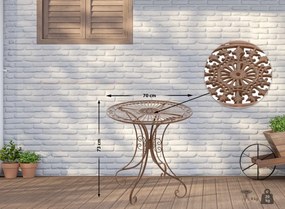 Kovový stôl GS13437402 - Hnedá antik