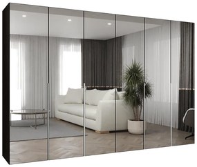 Skriňa Alicante III 300 čierna/strieborný