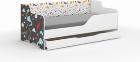 Wooden Toys Detská posteľ LILU 160x80 DINOSAURY – sada