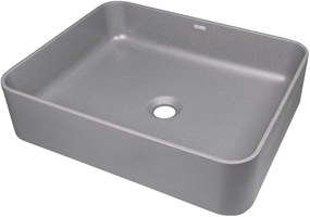 Deante Temisto, granitové umývadlo na dosku 500x400x120mm, šedá metalíza, DEA-CQT_SU5S