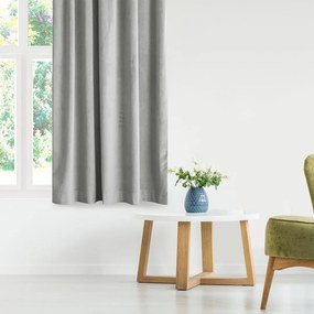 Záves AmeliaHome Velvet s priechodkami 140x270 cm strieborný