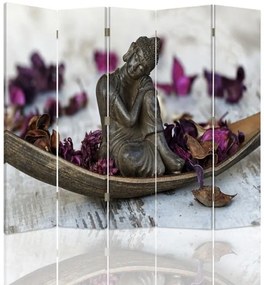 Gario Paraván Budha s fialovými okvetnými lístkami Rozmery: 180 x 170 cm, Prevedenie: Klasický paraván