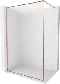 Mexen, Mexen Kioto-XF sprchová stena s rámom 110 x 202 cm, matná 10 mm, brúsená meď - 800-110-104-65-30-X