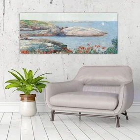 Obraz - Childe Hassam, Poppies,  Isles of Shoals, reprodukcia (120x50 cm)