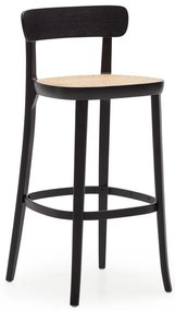 Čierna barová stolička v dekore jaseňa 99 cm Romane – Kave Home