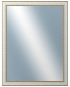 DANTIK - Zrkadlo v rámu, rozmer s rámom 70x90 cm z lišty DOPRODEJMETAL bielozlatá (3023)