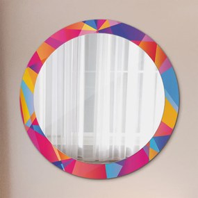 Okrúhle ozdobné zrkadlo Geometrické zloženie fi 80 cm