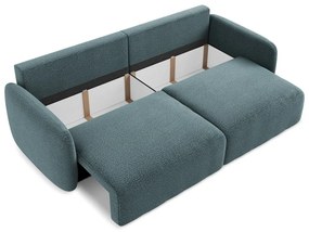 Tyrkysovomodrá rozkladacia/s úložným priestorom pohovka 238 cm Kalena – Makamii