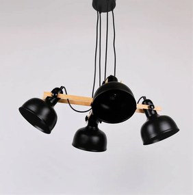 Candellux Čierny závesný luster Reno pre žiarovku 4x E27 34-78155