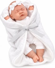 Bábika Lovely Baby so zavinovačkou sivá