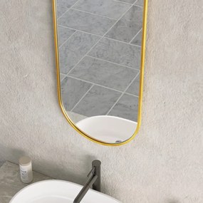 Erga Oval, oválne zrkadlo 35x90cm, zlatý rám, ERG-V01-OVAL-3590-GD