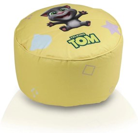 Sedací vak Talking Tom & Friends – detský kresielkový vak s opierkou nôh Farba: Z - žltý