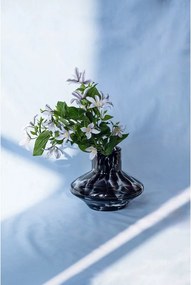 Hnedá sklenená ručne vyrobená váza (výška 28 cm) Glom – noo.ma