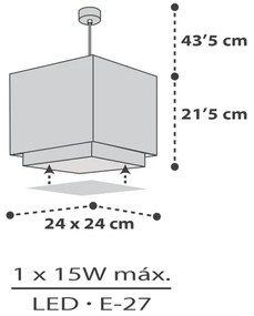 Dalber 63372 - Detský luster LITTLE PIXEL 1xE27/15W/230V