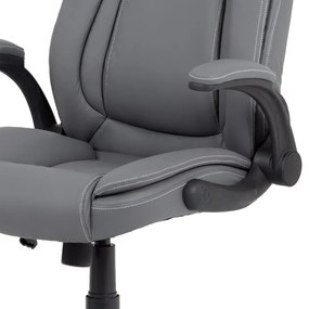 BONTEC Kancelárske kreslo, hojdací mechanizmus, šedá ekokoža, KA-G301 GREY Farba: Šedá