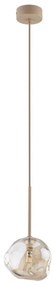 TK Lighting Luster na lanku LAVA 1xG9/8W/230V béžová/dymová béžová 11106